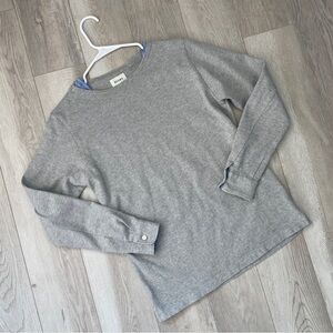 Beams Crewneck Sweatshirt cotton layered womens Gray (small) japan minimalist